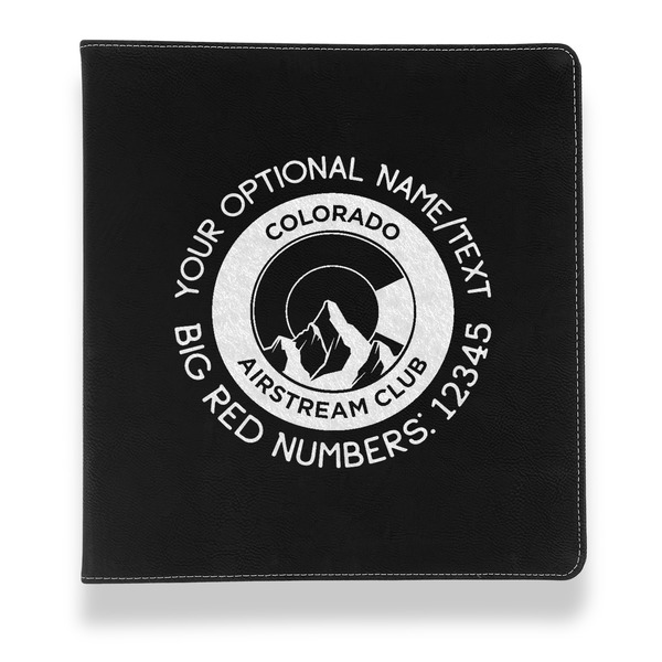 Colorado Airstream Club Leather Binder - 1" - Black - Front View