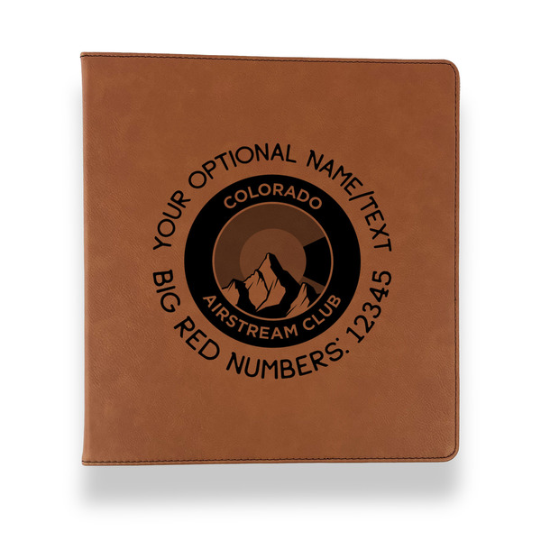 Colorado Airstream Club Leather Binder - 1" - Rawhide - Front View