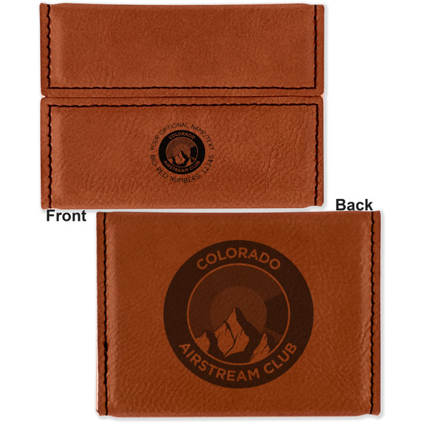 Colorado Airstream Club Leather Business Card Holder - Front Back