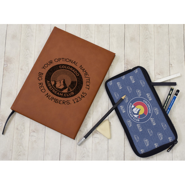 Colorado Airstream Club Leather Sketchbook - Small - Single Sided - In Context