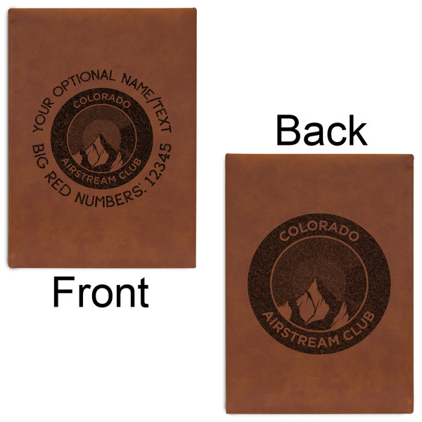 Colorado Airstream Club Leatherette Sketchbooks - Large - Double Sided - Front & Back View