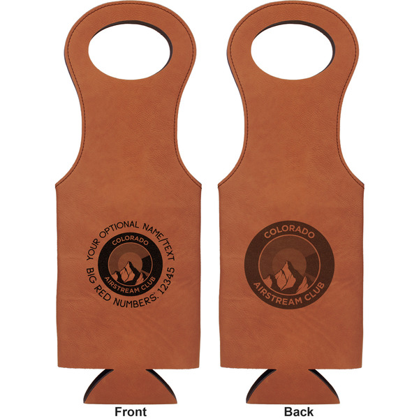 Colorado Airstream Club Leatherette Wine Tote Double Sided - Front and Back