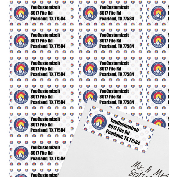 Colorado Airstream Club Mailing Label on Envelope - Multiple Labels