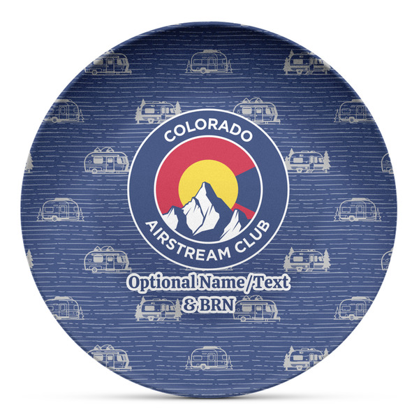 Custom Colorado Airstream Club Microwave Safe Plastic Plate - Composite Polymer