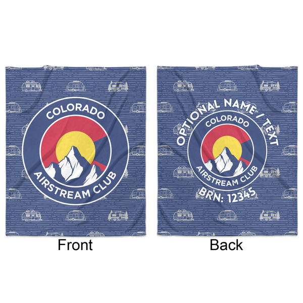 Colorado Airstream Club Minky Blanket - 50"x60" - Double Sided - Front & Back