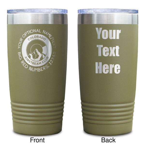 Colorado Airstream Club Olive Polar Camel Tumbler - 20oz - Double Sided - Approval