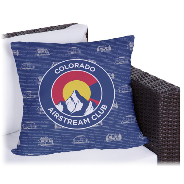 Custom Colorado Airstream Club Outdoor Pillow
