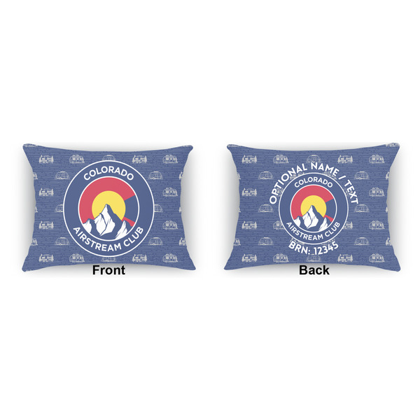 Colorado Airstream Club Outdoor Rectangular Throw Pillow (Front and Back)