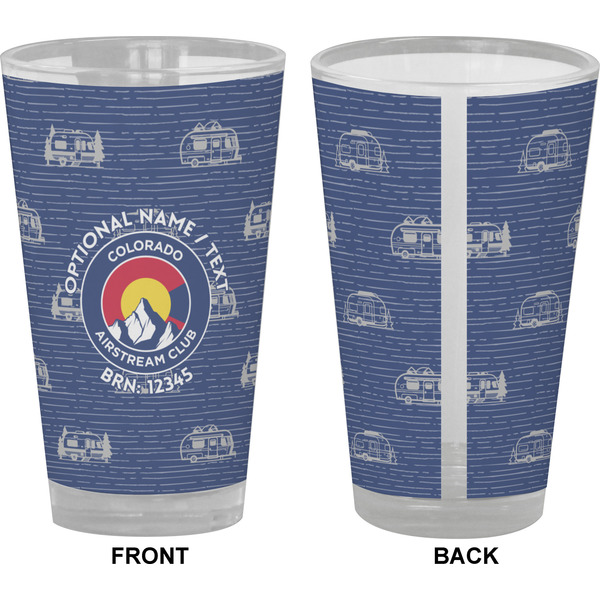 Colorado Airstream Club Pint Glass - Full Color - Front & Back Views