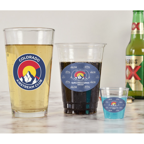 Colorado Airstream Club Pint Glass - Full Fill w Transparency - In Context