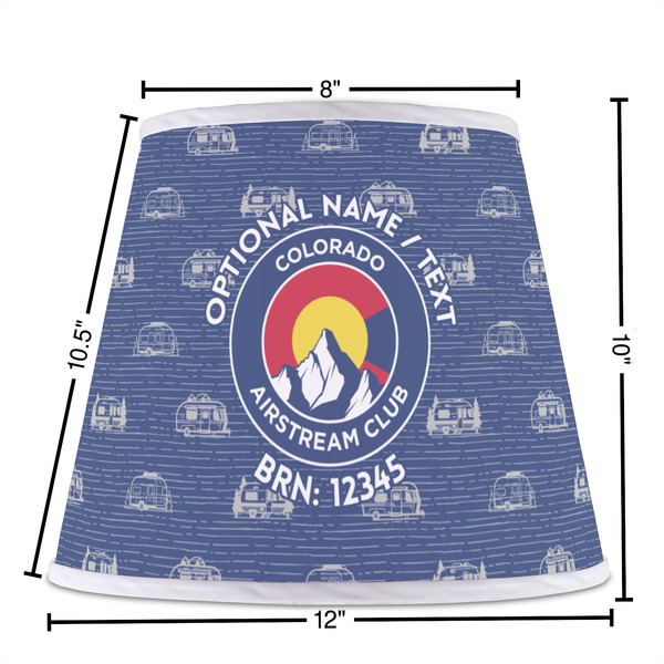 Colorado Airstream Club Poly Film Empire Lampshade - Dimensions