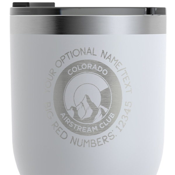 Colorado Airstream Club RTIC Tumbler - White - Close Up