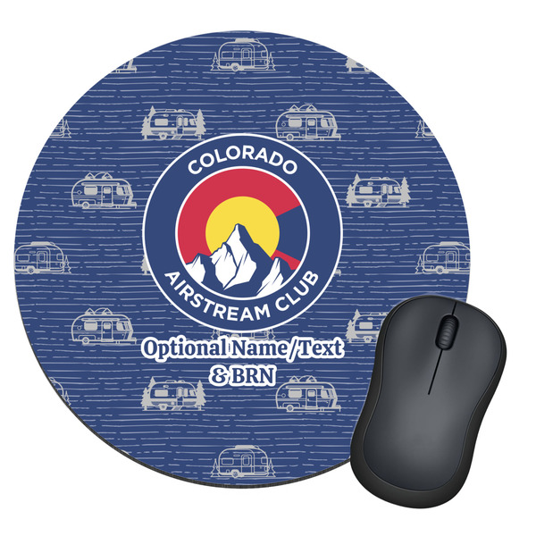Custom Colorado Airstream Club Round Mouse Pad