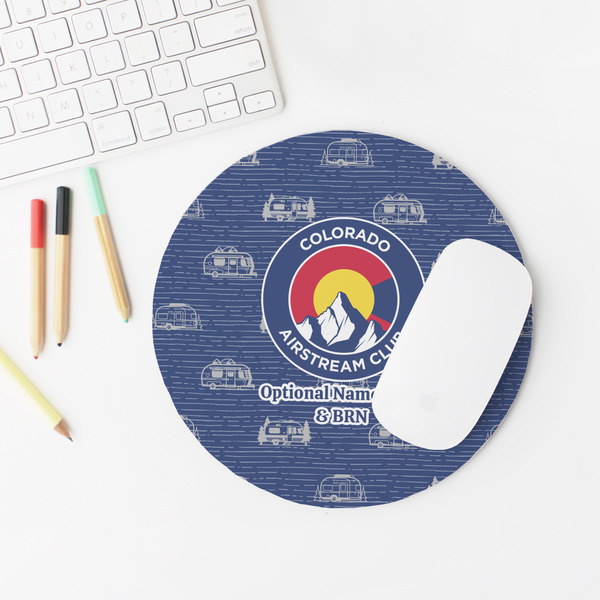 Colorado Airstream Club Round Mousepad - LIFESTYLE 2