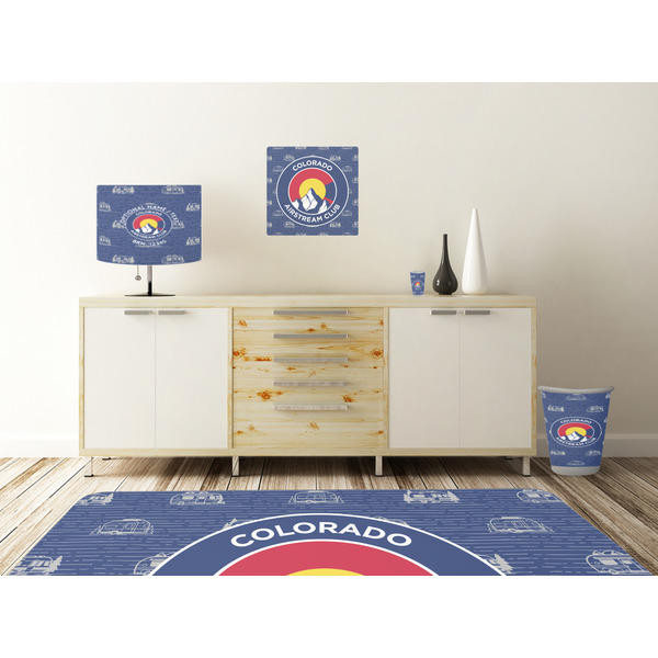 Colorado Airstream Club Square Wall Decal Wooden Desk