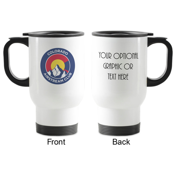 Colorado Airstream Club Stainless Steel Travel Mug with Handle - Front & Back