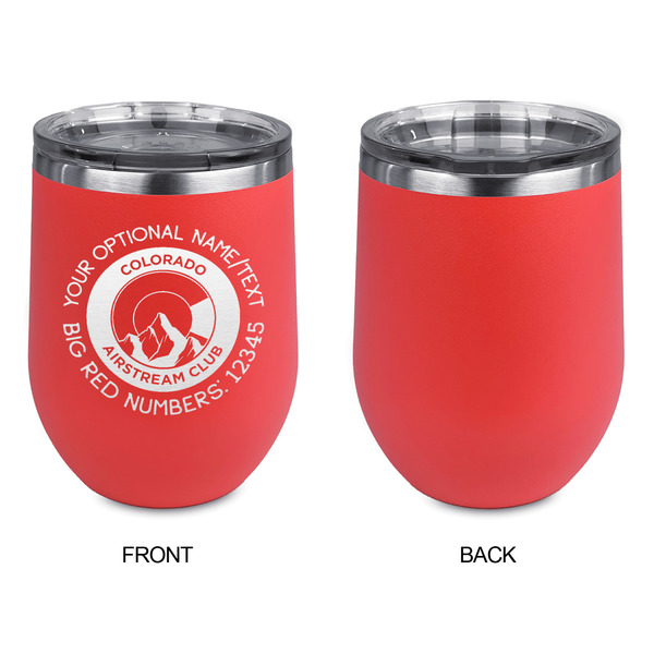Colorado Airstream Club Stainless Wine Tumblers - Coral - Single Sided - Approval