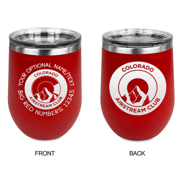 Colorado Airstream Club Stainless Wine Tumblers - Red - Double Sided - Approval