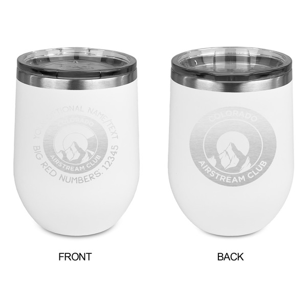 Colorado Airstream Club Stainless Wine Tumblers - White - Double Sided - Approval