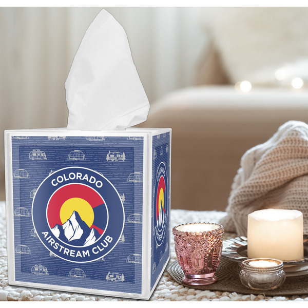 Colorado Airstream Club Tissue Box - Lifestyle
