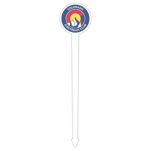 Colorado Airstream Club White Plastic 6" Food Pick - Round - Single Pick