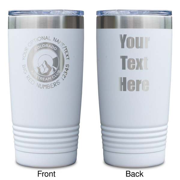 Colorado Airstream Club White Polar Camel Tumbler - 20oz - Double Sided - Approval