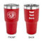 WBCCI Heritage logo 30 oz Stainless Steel Tumbler - Red - Double-Sided