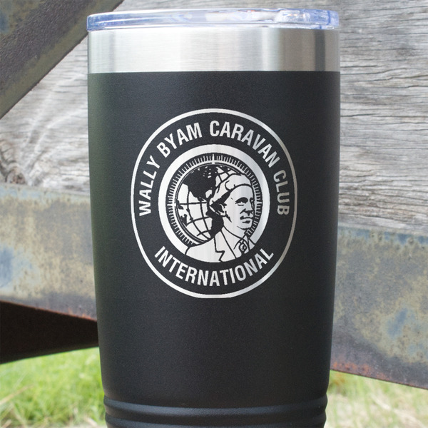 WBCCI Heritage logo Black Polar Camel Tumbler - 20oz - Close Up