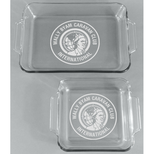 WBCCI Heritage logo Glass Baking Dish Set - Front