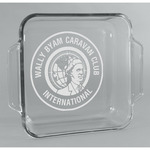 WBCCI Heritage logo Glass Cake Dish - 8in x 8in