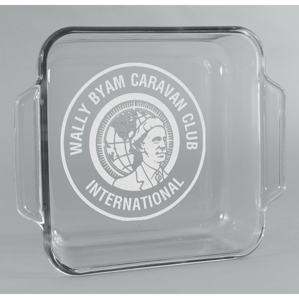 Custom WBCCI Heritage logo Glass Cake Dish - 8in x 8in