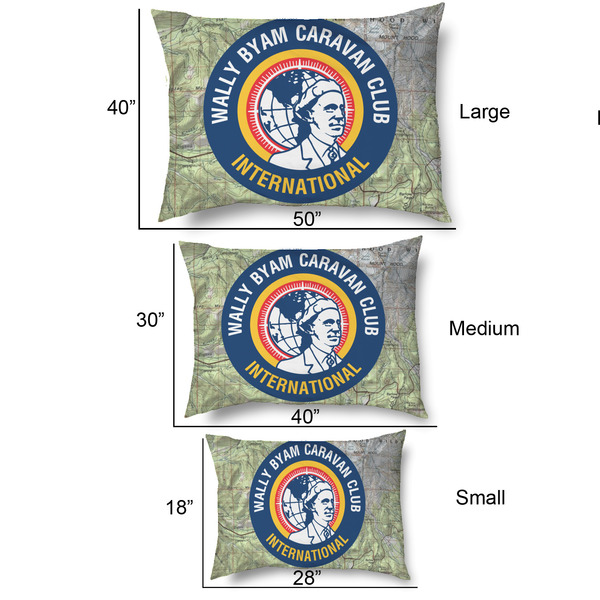 WBCCI Heritage logo Outdoor Dog Beds - SIZE CHART