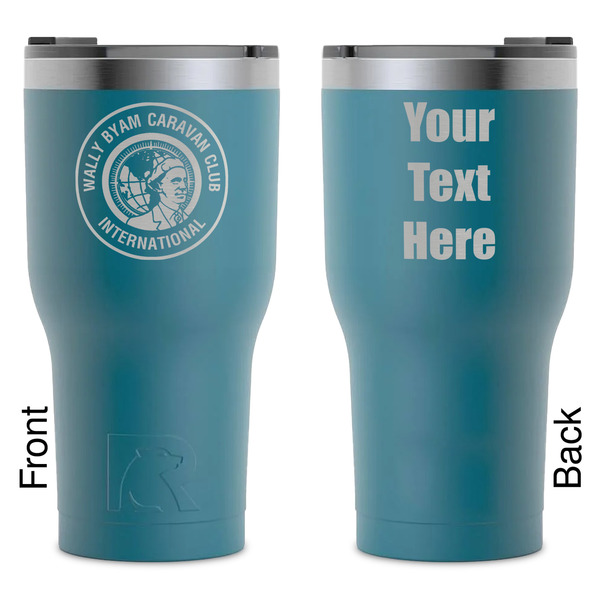 Custom WBCCI Heritage logo RTIC Tumbler - Dark Teal - Laser Engraved - Double-Sided