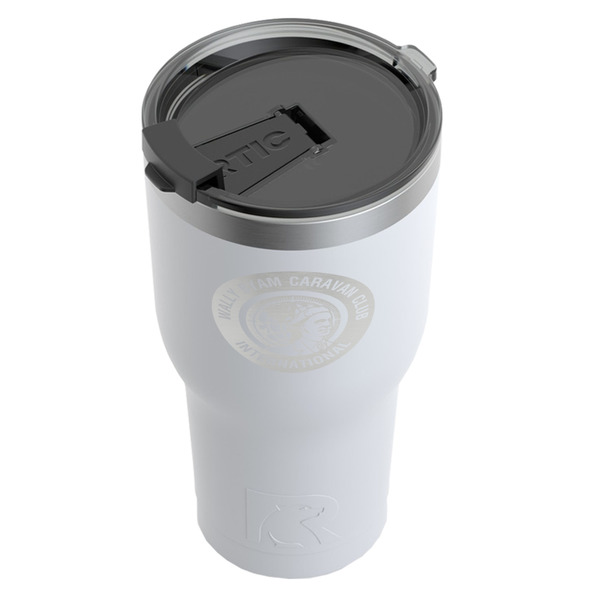 WBCCI Heritage logo RTIC Tumbler - White - Angled