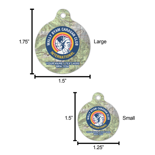 WBCCI Heritage logo Round Pet ID Tag - Comparison Scale