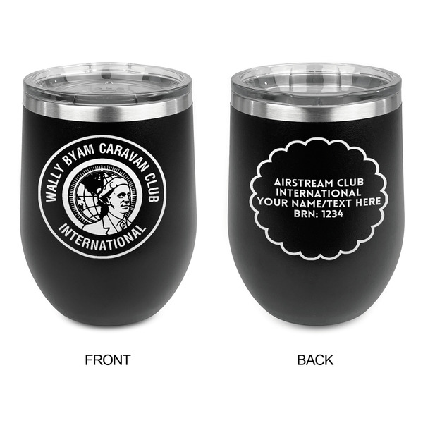 WBCCI Heritage logo Stainless Wine Tumblers - Black - Double Sided - Approval
