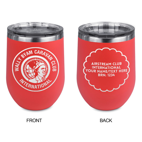 WBCCI Heritage logo Stainless Wine Tumblers - Coral - Double Sided - Approval
