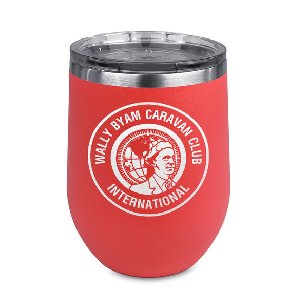 Custom WBCCI Heritage logo Stemless Stainless Steel Wine Tumbler - Coral - Double-Sided