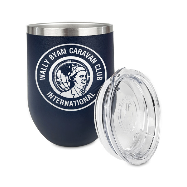 WBCCI Heritage logo Stainless Wine Tumblers - Navy - Double Sided - Alt View