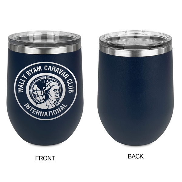 WBCCI Heritage logo Stainless Wine Tumblers - Navy - Single Sided - Approval