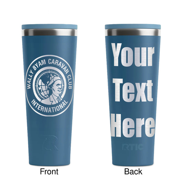 WBCCI Heritage logo Steel Blue RTIC Everyday Tumbler - 28 oz. - Front and Back