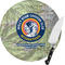 WBCCI Heritage logo Round Glass Cutting Board - Small