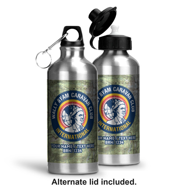 WBCCI logo Aluminum Water Bottle - Alternate lid options