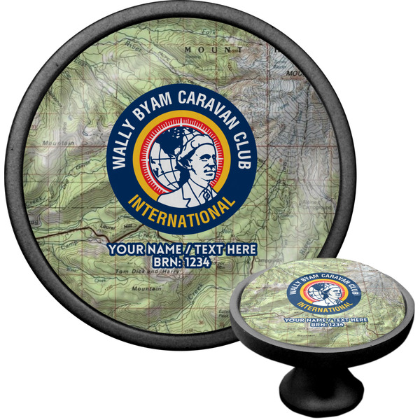 WBCCI logo Black Custom Cabinet Knob (Front and Side)