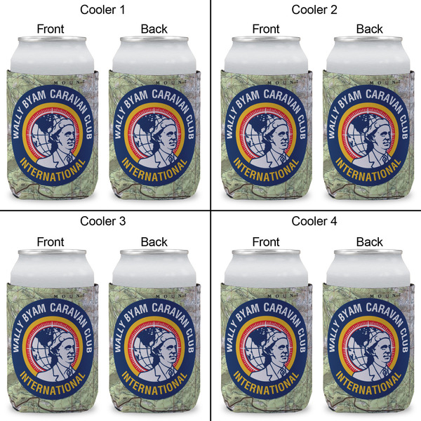 WBCCI logo Can Cooler - Standard 12oz - Set of 4 - Front & Back
