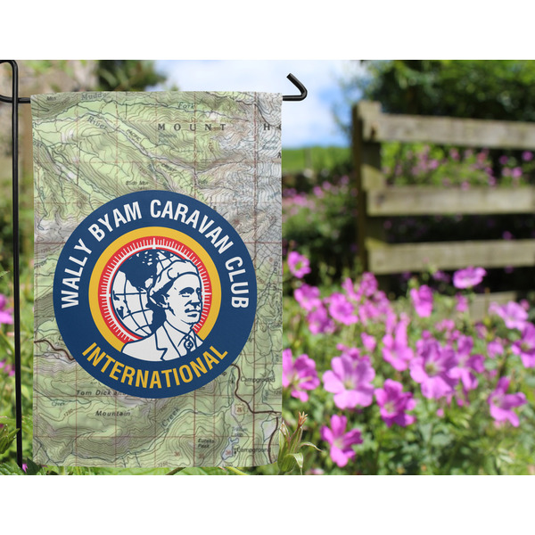 WBCCI logo Garden Flag - Outside In Flowers
