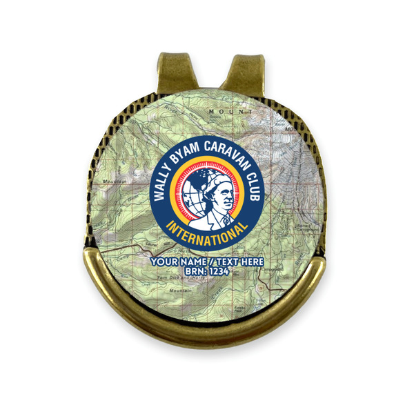 WBCCI logo Golf Ball Marker Hat Clip Gold - Front