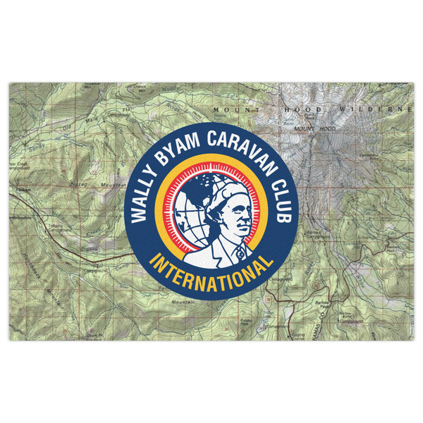 WBCCI logo Indoor / Outdoor Rug - 5'x8' - Front Flat