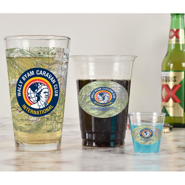 WBCCI logo Pint Glass - Full Fill w Transparency - In Context