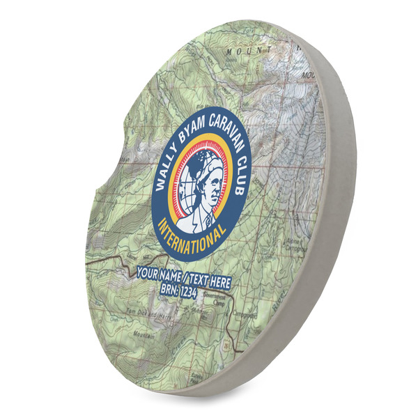 WBCCI logo Sandstone Car Coaster - Standing Angle